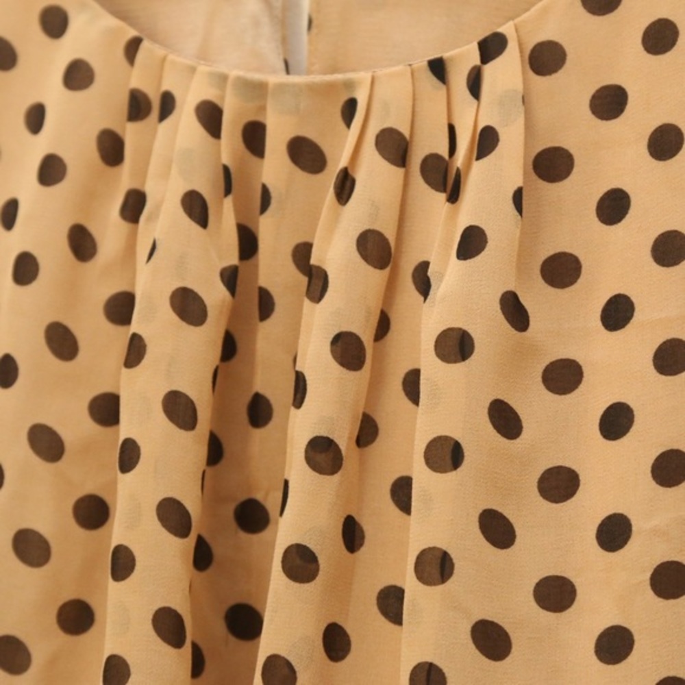 B_envied sheer polka dots balloon waist top - Picture 2 of 6